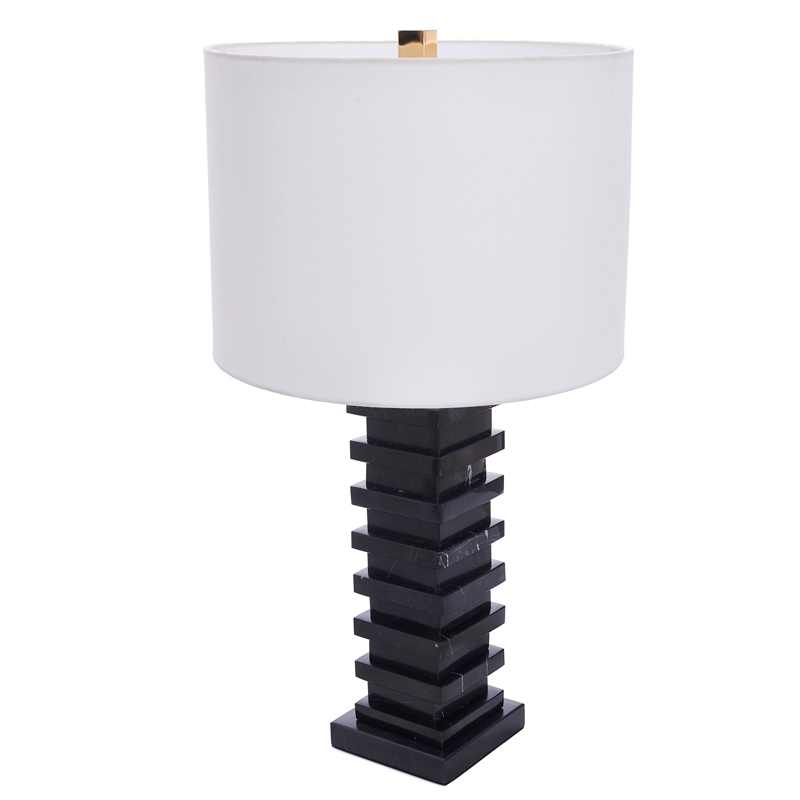 Настольная лампа Iobhar Marble Table lamp Черный Белый Настольная лампа Iobhar Marble Table lamp Черный Белый в Барнауле | Loft Concept
