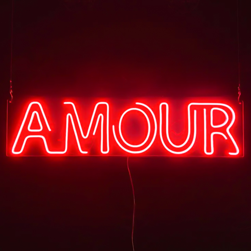 Неоновая настенная лампа Amour Neon Wall Lamp Прозрачный Красный Неоновая настенная лампа Amour Neon Wall Lamp Прозрачный Красный в Барнауле | Loft Concept