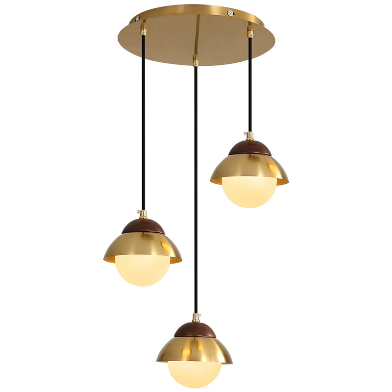 Люстра Roch Wooden Eco Light Chandelier Латунь Коричневый Белый Люстра Roch Wooden Eco Light Chandelier Латунь Коричневый Белый в Барнауле | Loft Concept