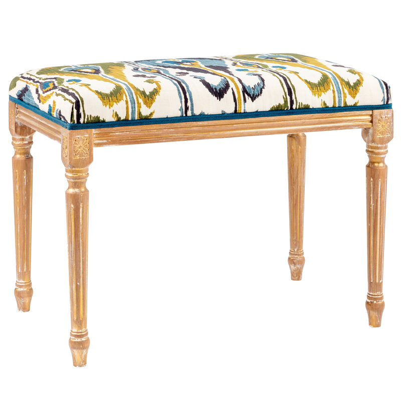 Банкетка Ikat Pattern из натурального бука Золотой Мульти Банкетка Ikat Pattern из натурального бука Золотой Мульти в Барнауле | Loft Concept