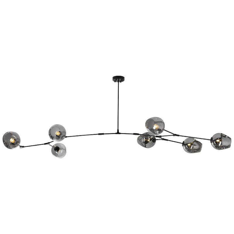 Люстра Branching Bubble Chandelier 7 Black Черный Серый Люстра Branching Bubble Chandelier 7 Black Черный Серый в Барнауле | Loft Concept