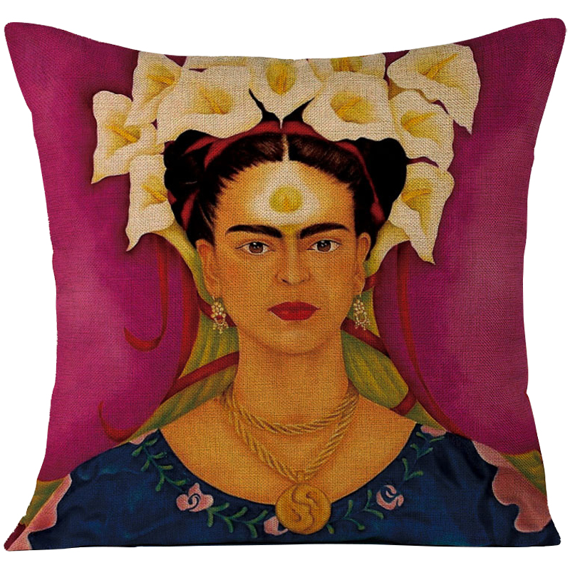 Декоративная подушка Frida Kahlo 11 Пурпурный Мульти Декоративная подушка Frida Kahlo 11 Пурпурный Мульти в Барнауле | Loft Concept