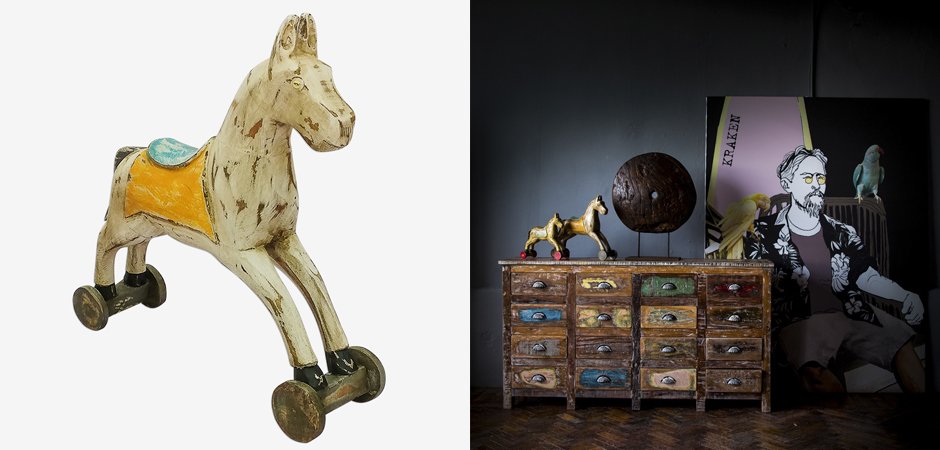 Статуэтка Wooden Horse Статуэтка Wooden Horse - Loft-Concept в Барнауле
