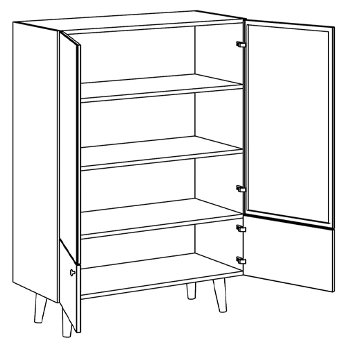 Витрина с изображением на дверцах Elise Cupboard Витрина с изображением на дверцах Elise Cupboard в Барнауле