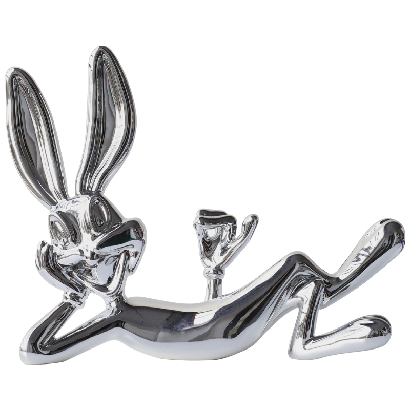 Декоративная статуэтка Bugs Bunny Silver Серебряный Декоративная статуэтка Bugs Bunny Silver Серебряный в Барнауле | Loft Concept