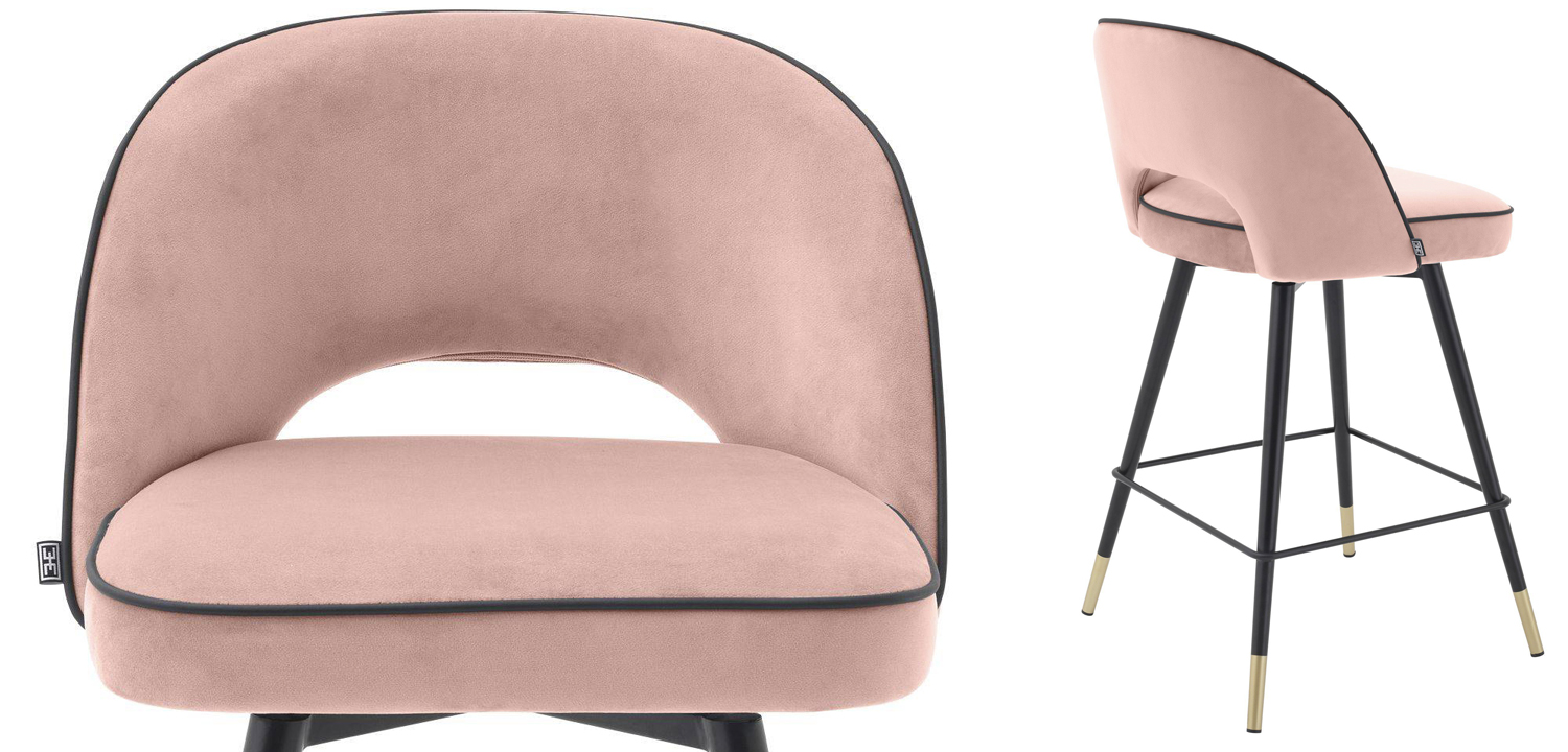 Комплект полубарных стульев Eichholtz Counter Stool Cliff set of 2 nude - фото