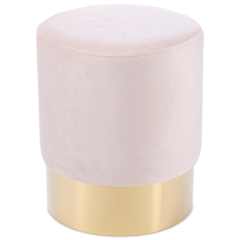 Пуф Una Puff light pink Розовый пастельный Золотой в Барнауле | Loft Concept 