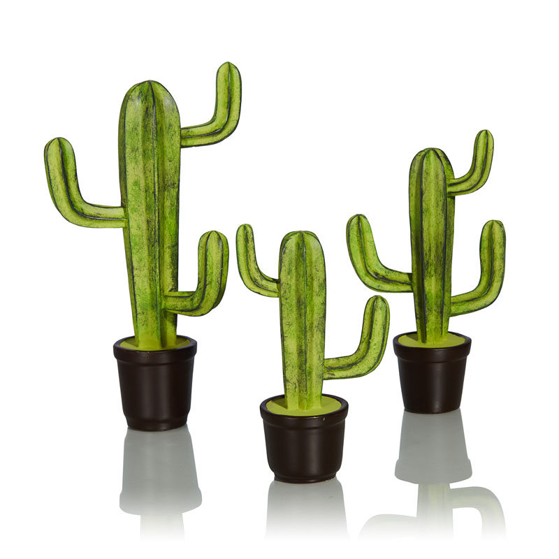 Комплект статуэток Potted Cacti Зеленый Черный Комплект статуэток Potted Cacti Зеленый Черный в Барнауле | Loft Concept