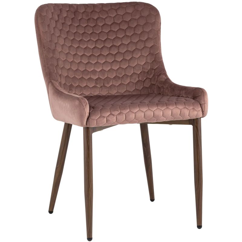 Стул Stitch Honey Chair Пыльно-Розовый Велюр Розовый пастельный Коричневый Стул Stitch Honey Chair Пыльно-Розовый Велюр Розовый пастельный Коричневый в Барнауле | Loft Concept