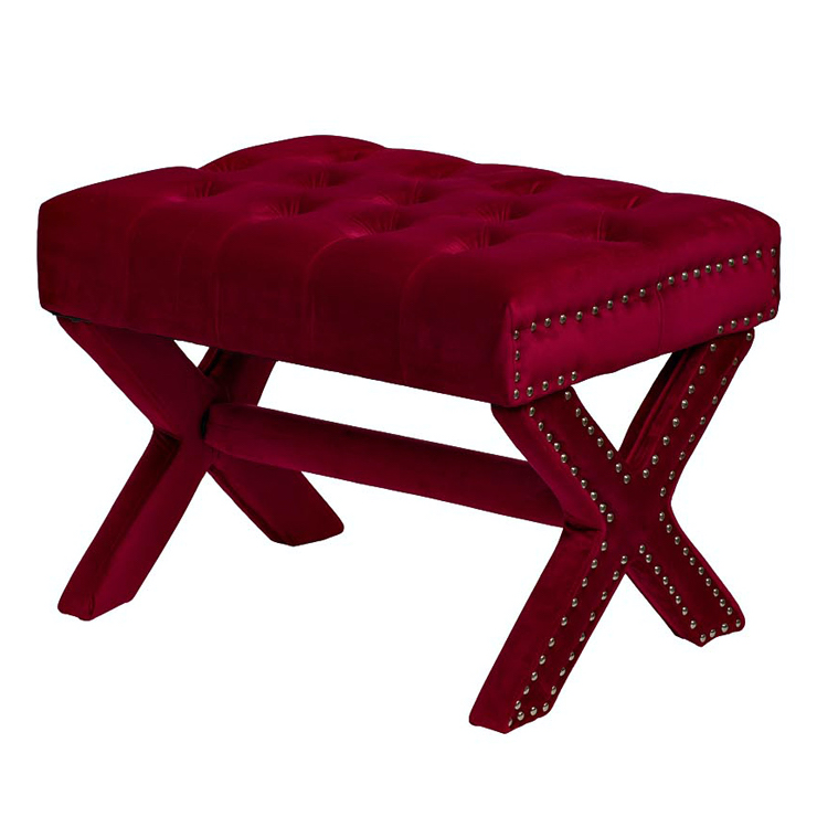 Пуф X Bench Capitone Ruby Бургундский красный Пуф X Bench Capitone Ruby Бургундский красный в Барнауле | Loft Concept