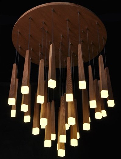 Люстра Wooden Glowworm Round Люстра Wooden Glowworm Round в Барнауле | Loft Concept