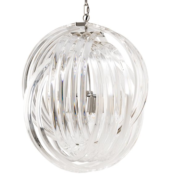 Люстра Chandelier Marco Polo M Прозрачный (Transparent) Никель в Барнауле | Loft Concept 
