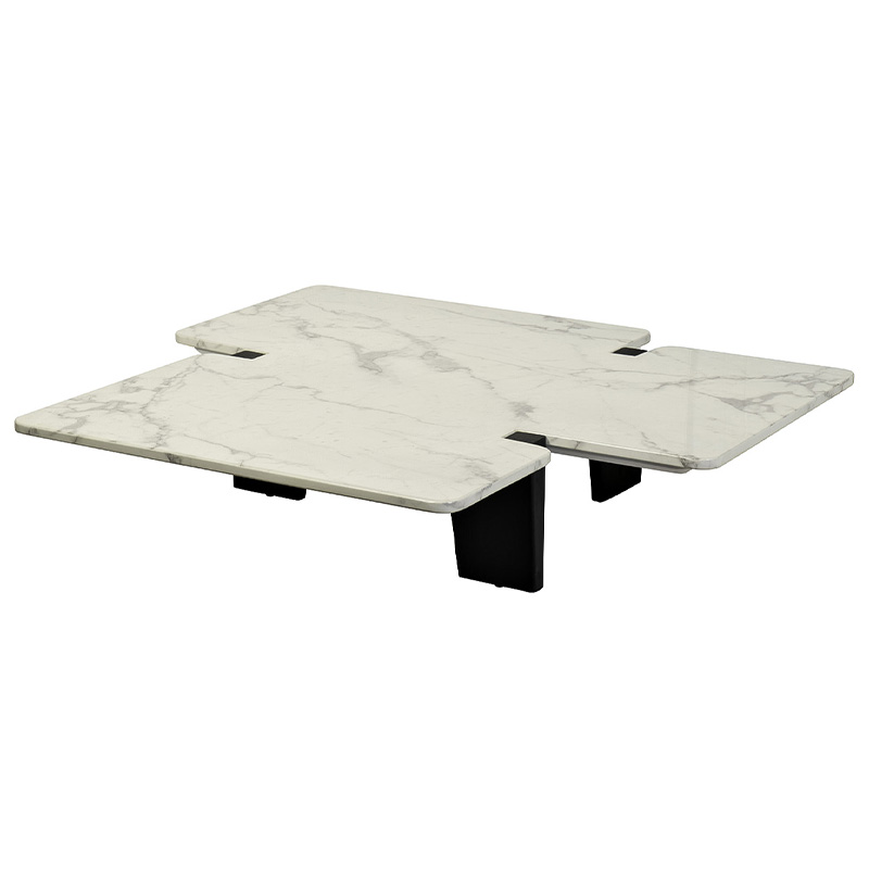 Кофейный стол Lewys Marble Coffee Table Белый Мрамор Bianco Коричневый Кофейный стол Lewys Marble Coffee Table Белый Мрамор Bianco Коричневый в Барнауле | Loft Concept