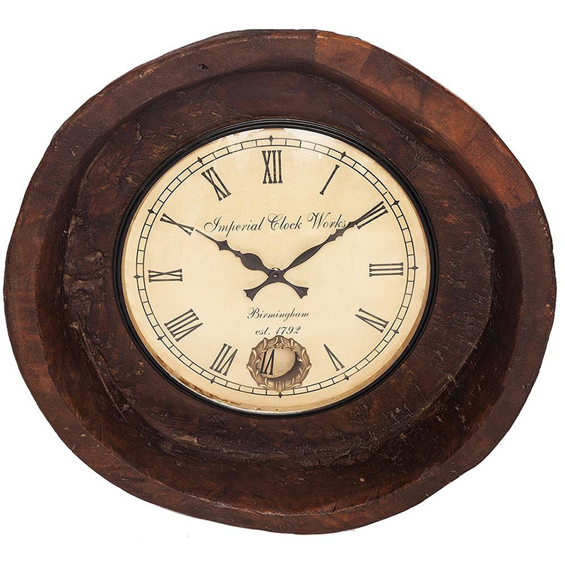 Часы Antique Indian Mango Tree Clock Коричневый Часы Antique Indian Mango Tree Clock Коричневый в Барнауле | Loft Concept
