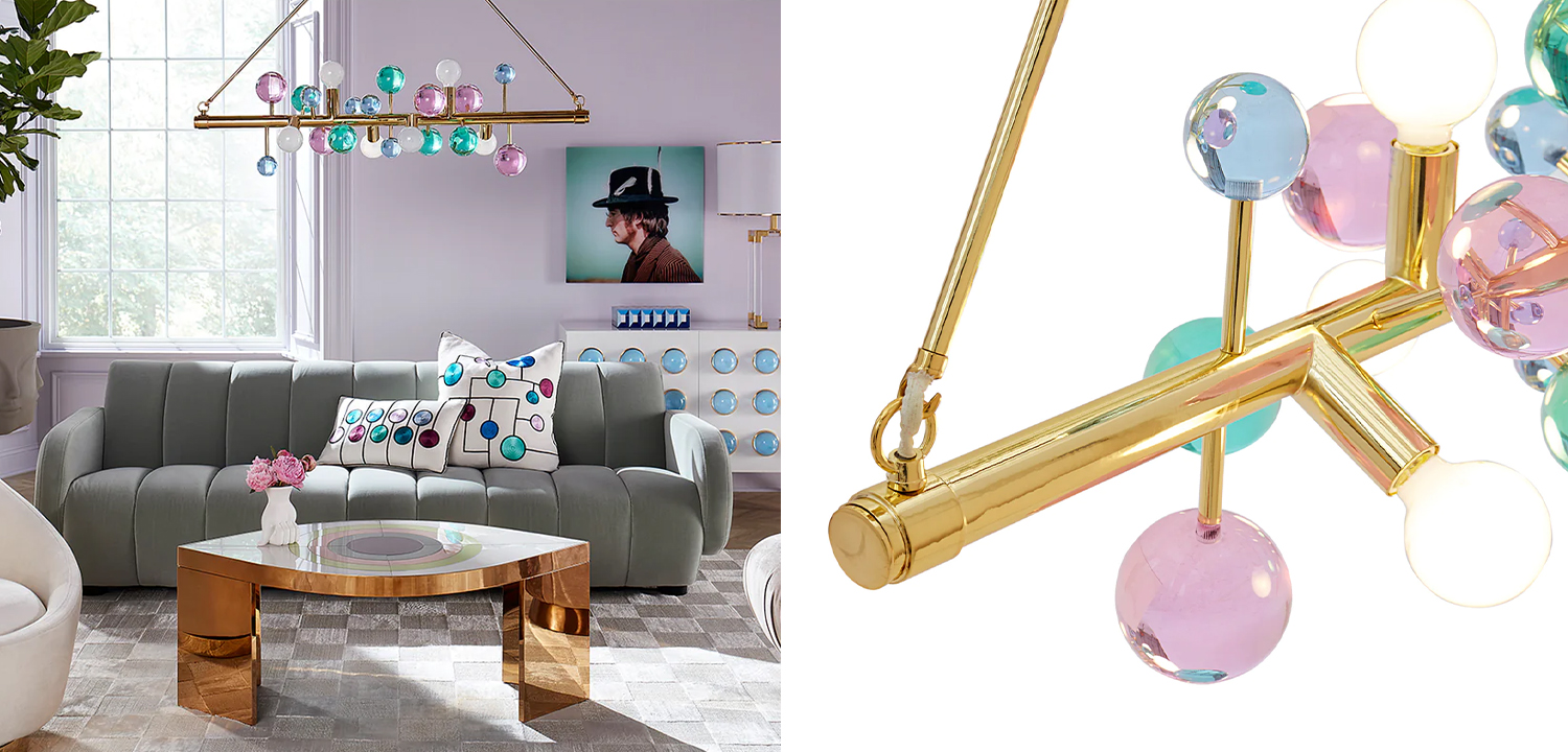 Светильник Jonathan Adler GLOBO SIX-LIGHT LINEAR CHANDELIER Multi - фото