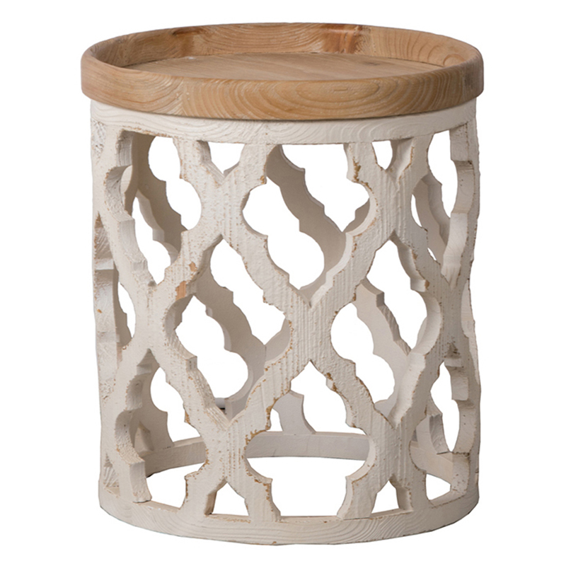 Приставной стол Panfilu Wooden Side Table Древесина Белый Приставной стол Panfilu Wooden Side Table Древесина Белый в Барнауле | Loft Concept
