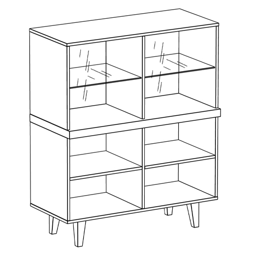 Буфет с зеркальными дверцами Arden Cabinet Буфет с зеркальными дверцами Arden Cabinet в Барнауле