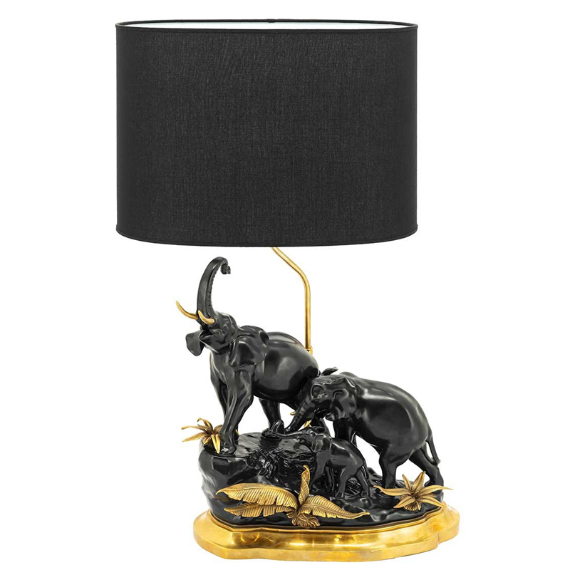Настольная лампа ABHIKA TABLE LAMP ELEPHANT Черный Золотой Настольная лампа ABHIKA TABLE LAMP ELEPHANT Черный Золотой в Барнауле | Loft Concept