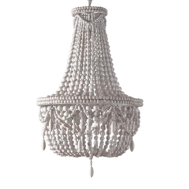 Люстра RH Anselme White Wood Large Chandelier Белый Люстра RH Anselme White Wood Large Chandelier Белый в Барнауле | Loft Concept