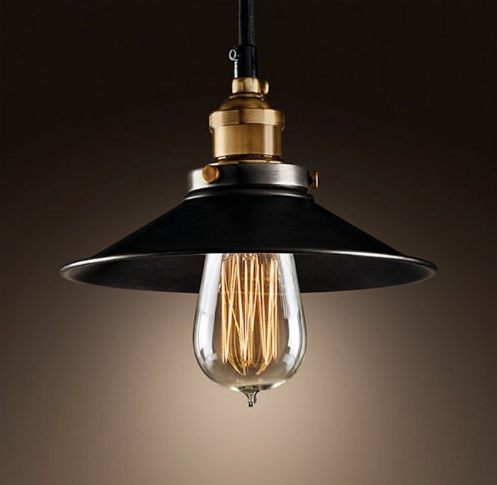 Подвесной светильник Loft Cone Pendant 22 Черный в Барнауле | Loft Concept 