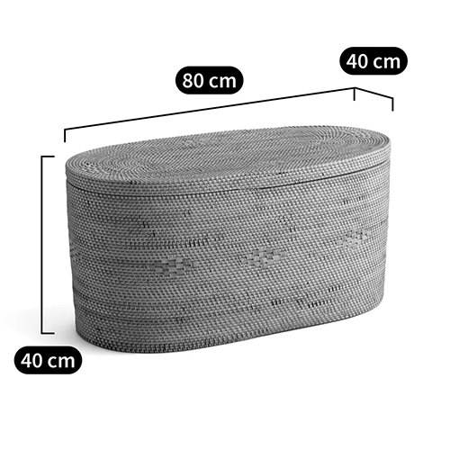 Плетеная овальная корзина с крышкой Shani Rattan Basket Плетеная овальная корзина с крышкой Shani Rattan Basket в Барнауле