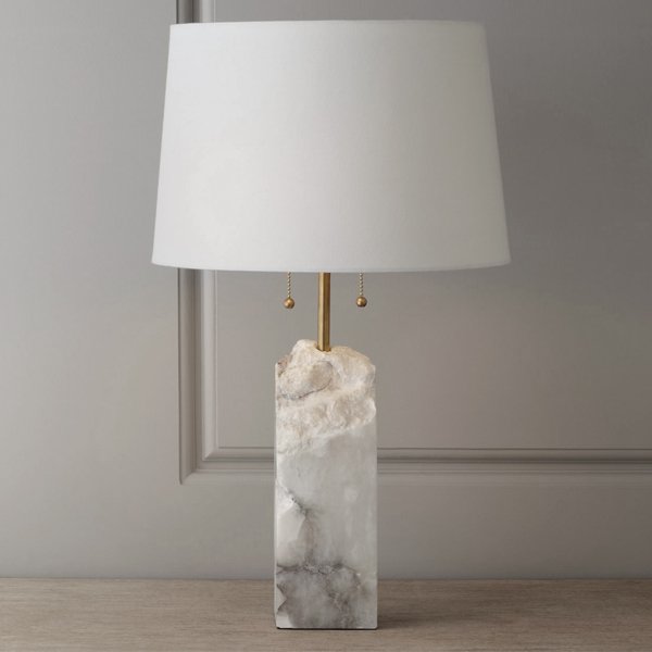 Настольная лампа Regina Andrew Raw Alabaster Lamp Белый Мрамор Bianco Настольная лампа Regina Andrew Raw Alabaster Lamp Белый Мрамор Bianco в Барнауле | Loft Concept