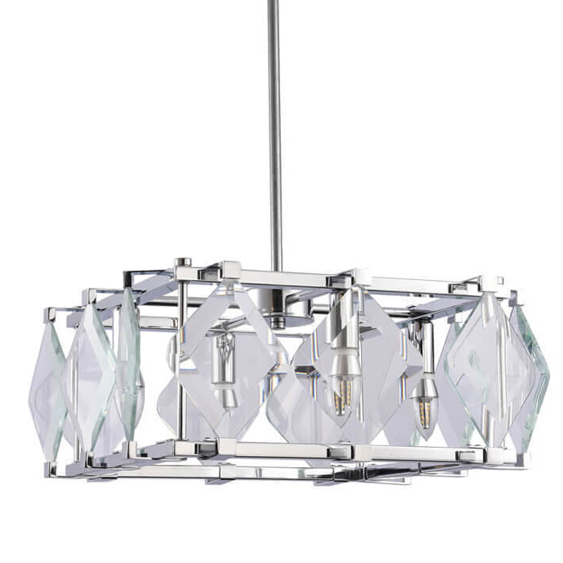Люстра Glass Rhombus Lighting square Хром Люстра Glass Rhombus Lighting square Хром в Барнауле | Loft Concept