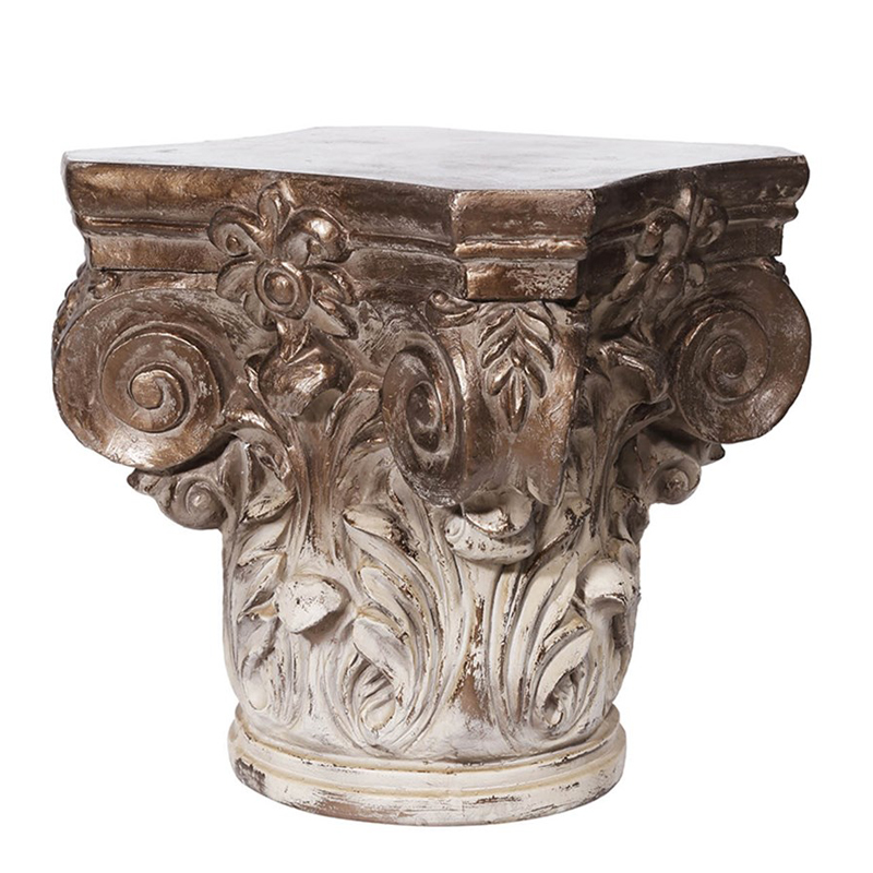 Стол Roman Column Белый Коричневый винтаж Стол Roman Column Белый Коричневый винтаж в Барнауле | Loft Concept