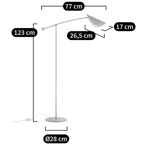Торшер с поворотным плафоном Aracea Beige Floor Lamp Торшер с поворотным плафоном Aracea Beige Floor Lamp в Барнауле