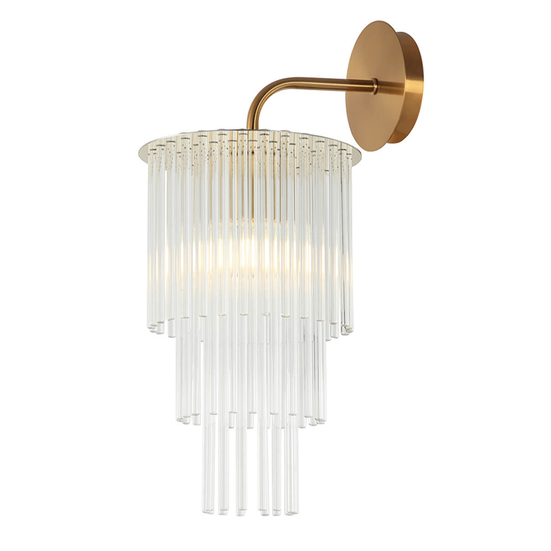 Бра Harrison Sconce gold Глянцевое золото Прозрачный Бра Harrison Sconce gold Глянцевое золото Прозрачный в Барнауле | Loft Concept