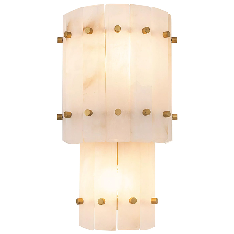 Бра Eichholtz Wall Lamp Blason Double Белый Мрамор Bianco Бежевый Латунь Бра Eichholtz Wall Lamp Blason Double Белый Мрамор Bianco Бежевый Латунь в Барнауле | Loft Concept