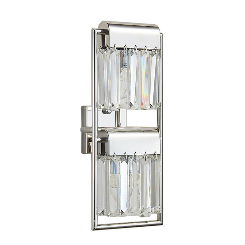 Бра Crystal Pendants chrome 2 Прозрачное Стекло Хром Бра Crystal Pendants chrome 2 Прозрачное Стекло Хром в Барнауле | Loft Concept