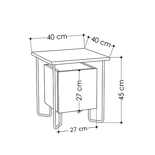 Прикроватная тумба белого цвета с дверцей ACRES NIGHTSTAND WHITE Прикроватная тумба белого цвета с дверцей ACRES NIGHTSTAND WHITE в Барнауле