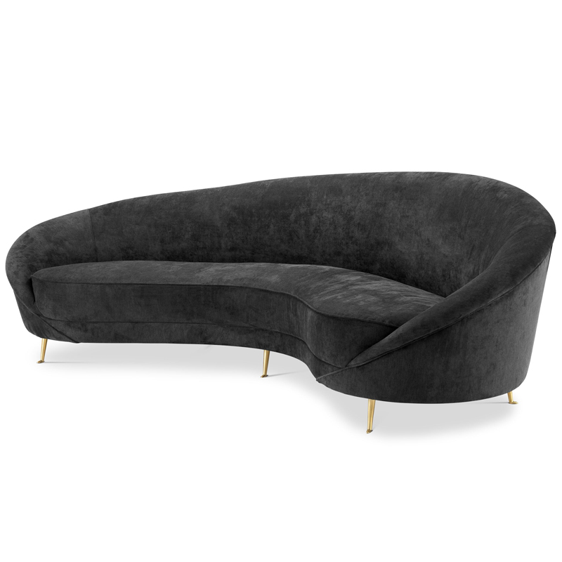 Диван Eichholtz Sofa Provocateur Black Черный Латунь Диван Eichholtz Sofa Provocateur Black Черный Латунь в Барнауле | Loft Concept