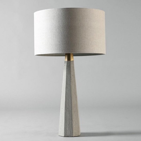 Настольная лампа Concrete Stone Table Lamp Tube Серый Настольная лампа Concrete Stone Table Lamp Tube Серый в Барнауле | Loft Concept