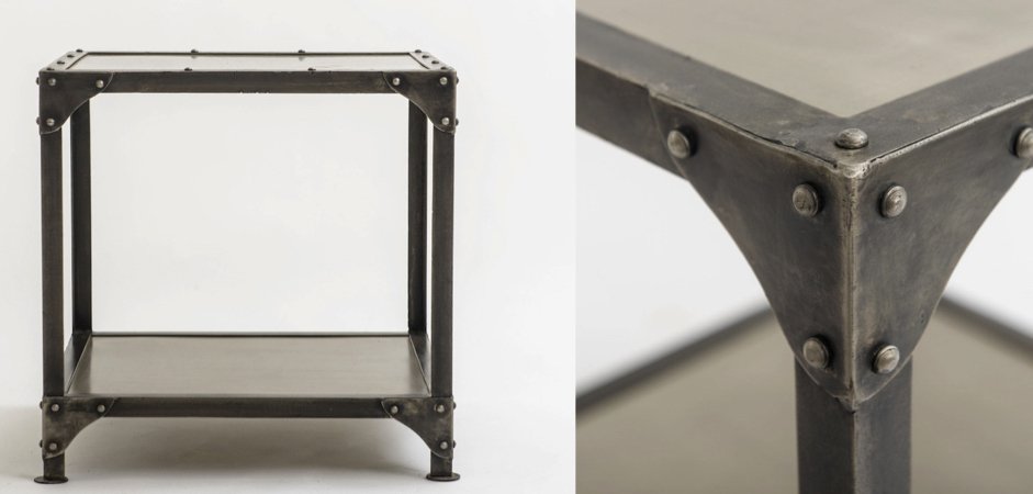 Кофейный стол Industrial Steampunk Nickel Side Table Кофейный стол Industrial Steampunk Nickel Side Table - Loft-Concept в Барнауле