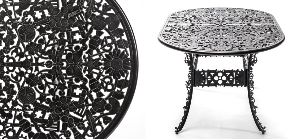 Обеденный стол Industry Collection ALUMINIUM OVAL TABLE – BLACK Обеденный стол Industry Collection ALUMINIUM OVAL TABLE – BLACK - Loft-Concept в Барнауле