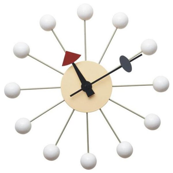 Часы George Nelson Ball Clock White Белый Часы George Nelson Ball Clock White Белый в Барнауле | Loft Concept