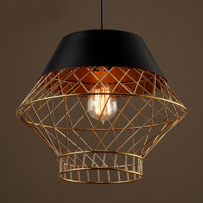 Подвесной светильник Golden Supro Cage Золотой Подвесной светильник Golden Supro Cage Золотой в Барнауле | Loft Concept