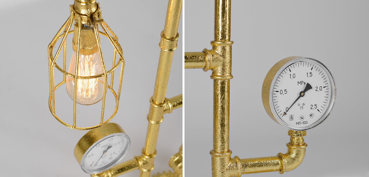 Настольная лампа Large Gold Loft - фото