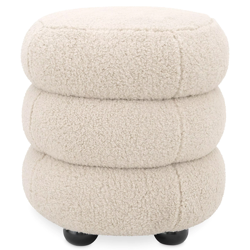 Пуф Eichholtz Stool Tulum Brisbane Cream Молочный Черный Пуф Eichholtz Stool Tulum Brisbane Cream Молочный Черный в Барнауле | Loft Concept