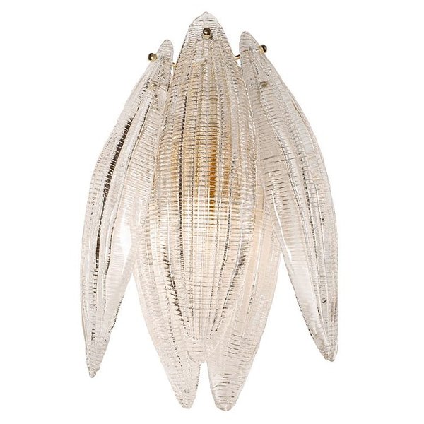 Бра Textured Glass Глянцевое золото Прозрачный (Transparent) Бра Textured Glass Глянцевое золото Прозрачный (Transparent) в Барнауле | Loft Concept