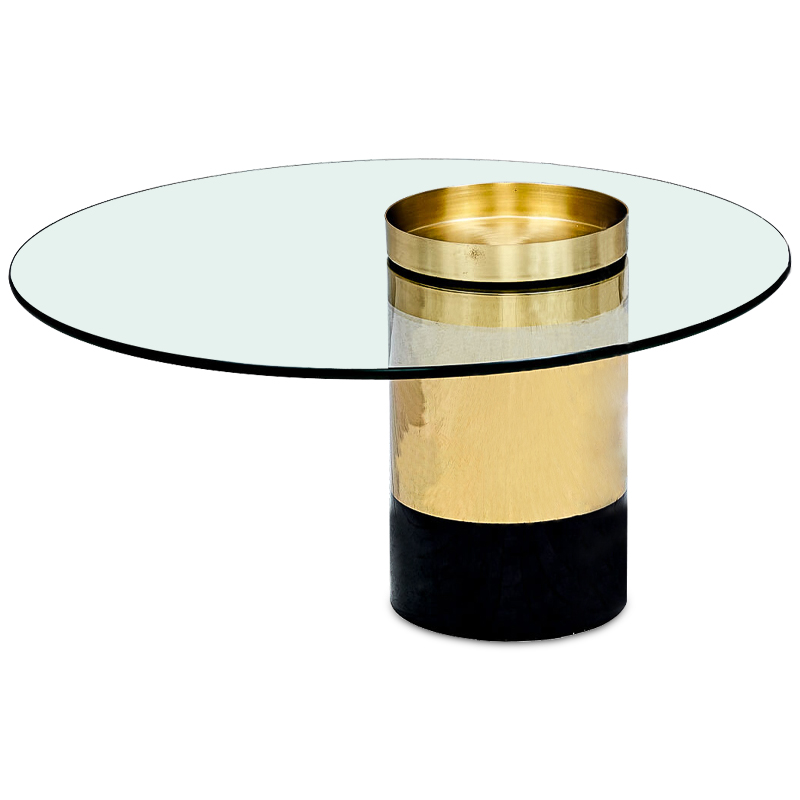 Кофейный стол Desi Coffee Table Латунь Прозрачный Черный Кофейный стол Desi Coffee Table Латунь Прозрачный Черный в Барнауле | Loft Concept