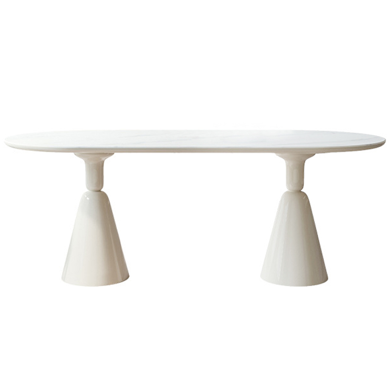 Обеденный стол Pion Dining Table Белый Белый Мрамор Bianco в Барнауле | Loft Concept 