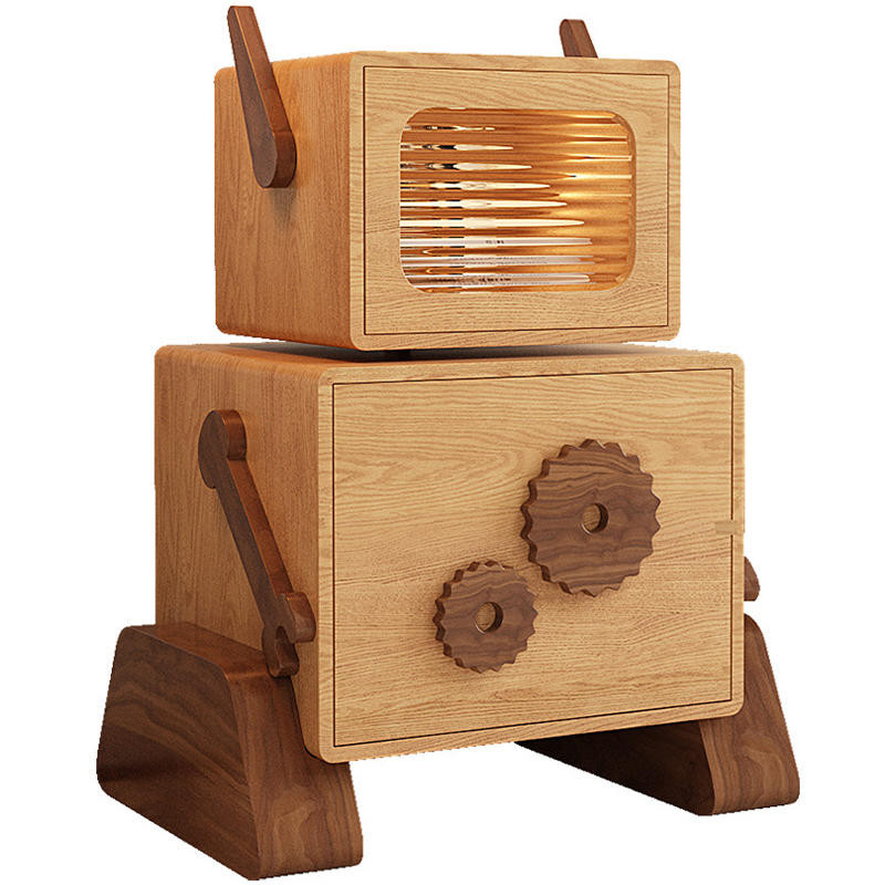 Тумба Wood Robot Nightstand Коричневый Древесина Тумба Wood Robot Nightstand Коричневый Древесина в Барнауле | Loft Concept