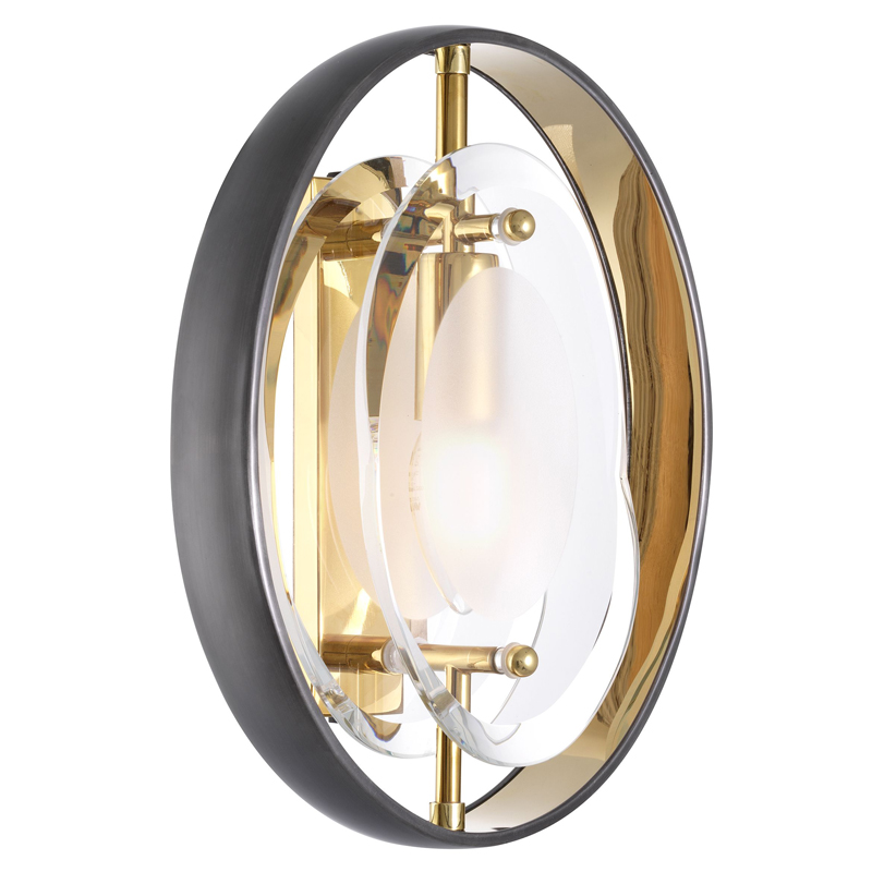 Бра Eichholtz Wall Lamp Vincente Глянцевое золото Прозрачный Черный Бра Eichholtz Wall Lamp Vincente Глянцевое золото Прозрачный Черный в Барнауле | Loft Concept