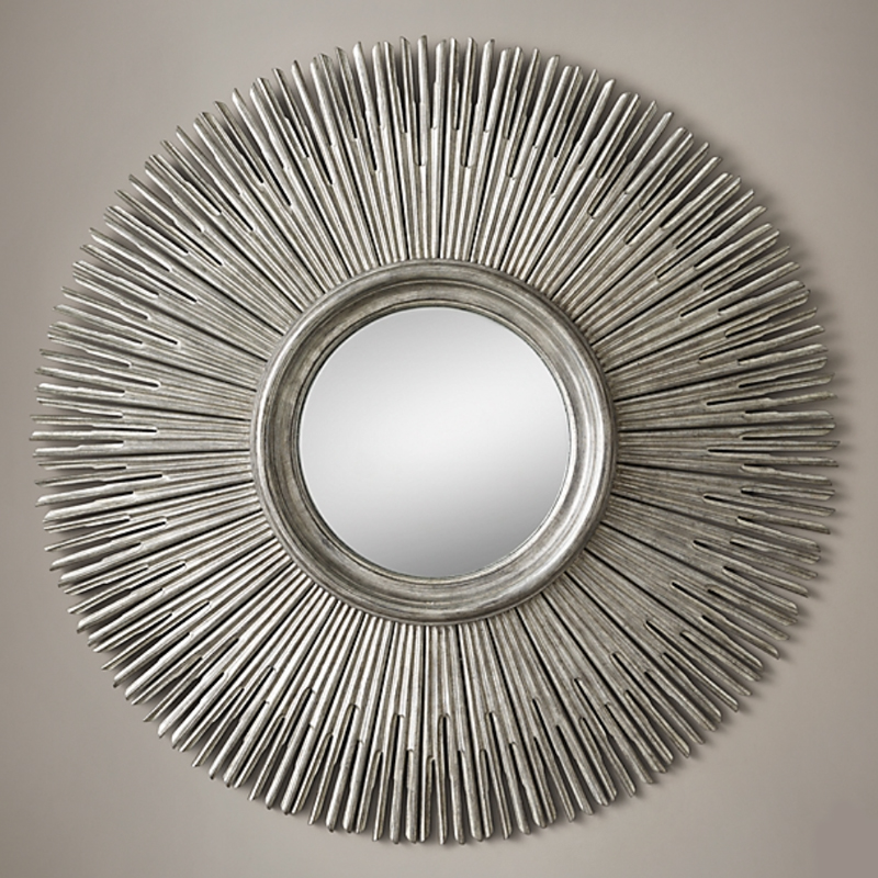 Restoration Hardware ROUND SUNBURST MIRROR Silver Серебро винтаж Restoration Hardware ROUND SUNBURST MIRROR Silver Серебро винтаж в Барнауле | Loft Concept
