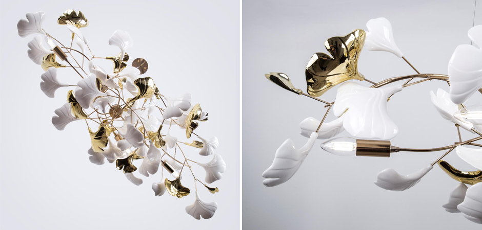 Большая люстра Wintery flover с Белыми декоративными плафонами Большая люстра Wintery flover с Белыми декоративными плафонами - Loft-Concept в Барнауле