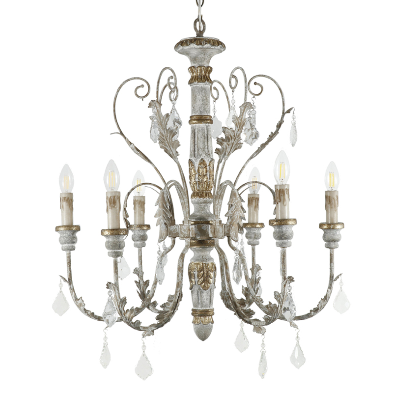 Люстра Narcisse Provence Chandelier Бронза Светло-серый Люстра Narcisse Provence Chandelier Бронза Светло-серый в Барнауле | Loft Concept