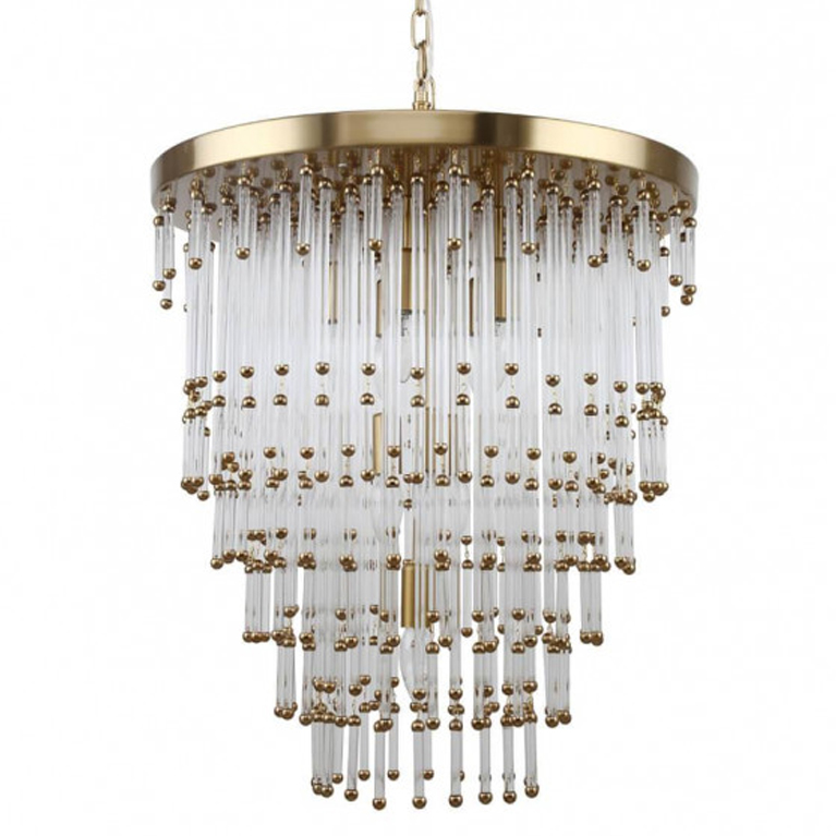 Люстра Restoration Hardware Luciano Chandelier 9 Латунь Прозрачный Люстра Restoration Hardware Luciano Chandelier 9 Латунь Прозрачный в Барнауле | Loft Concept